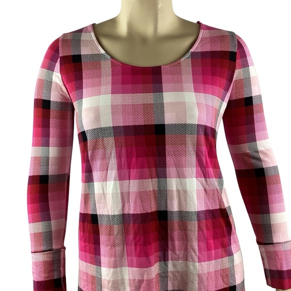 Soma Embraceable Pink Plaid Long Sleeve Sleep Shirt L - Picture 2 of 7
